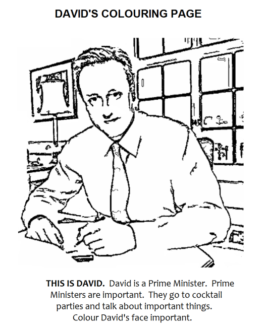The Coalition Government Colouring and Activity Book Cameron-coloring