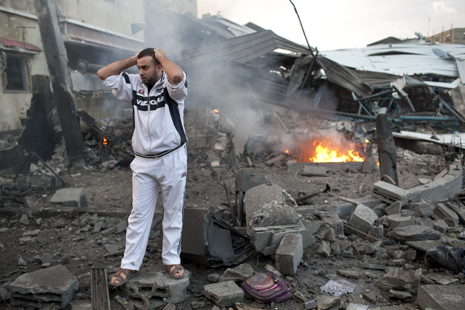 Israeli strikes in Gaza destroy office of Hamas premier.